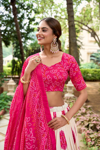 pink ghagara choli with dupatta