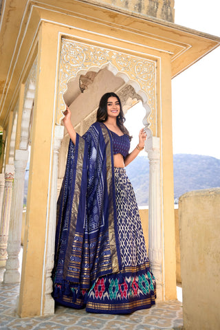 readymade navy blue lehenga choli