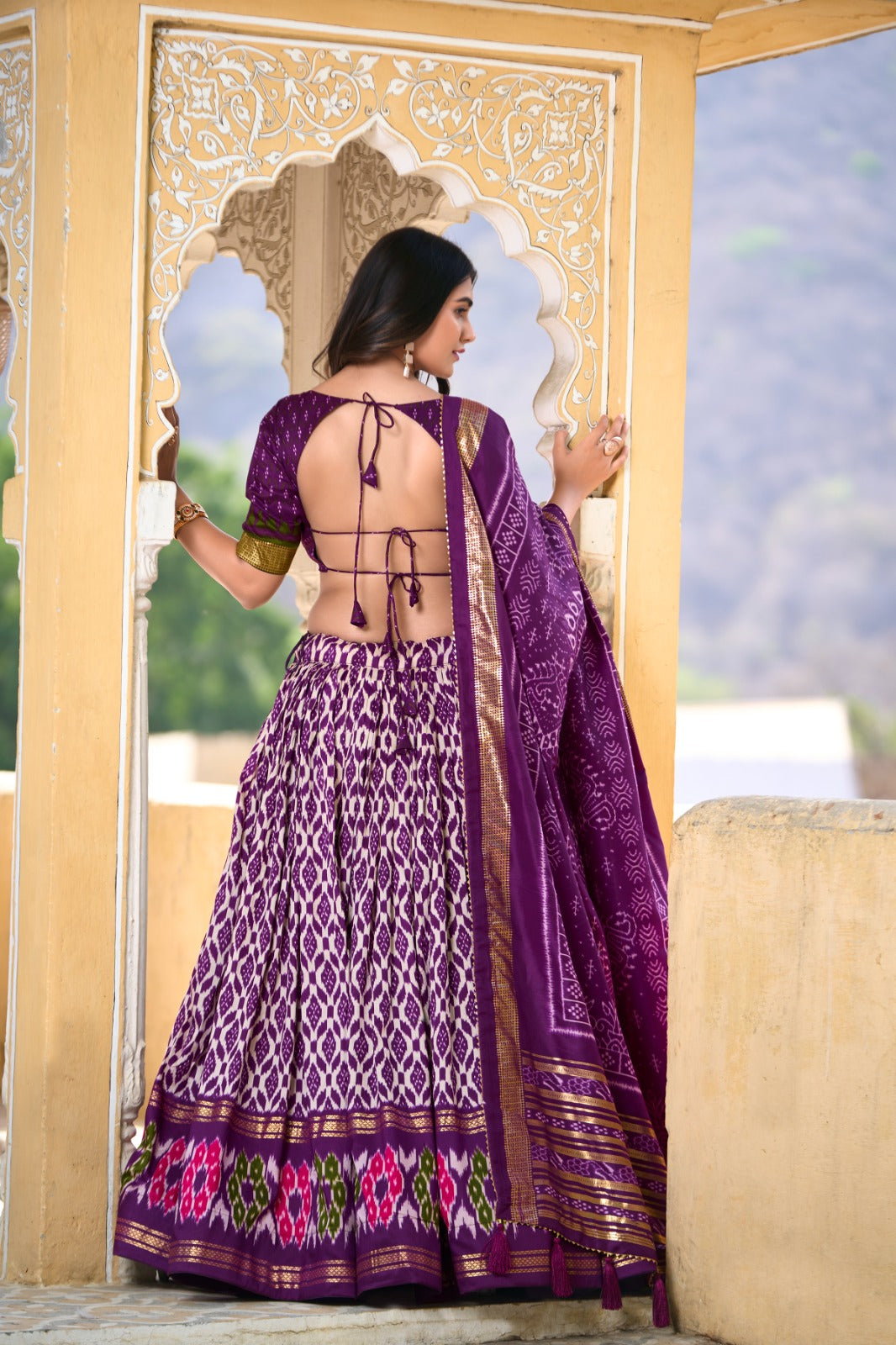 party wear purple lenghas choli