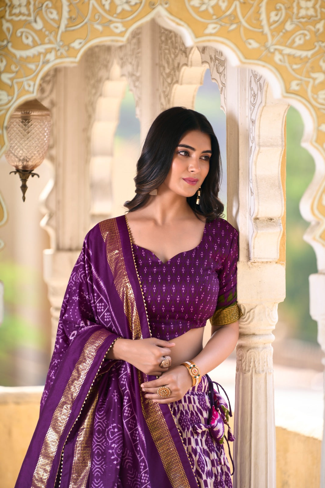 modern purple lehenga choli by ragthm
