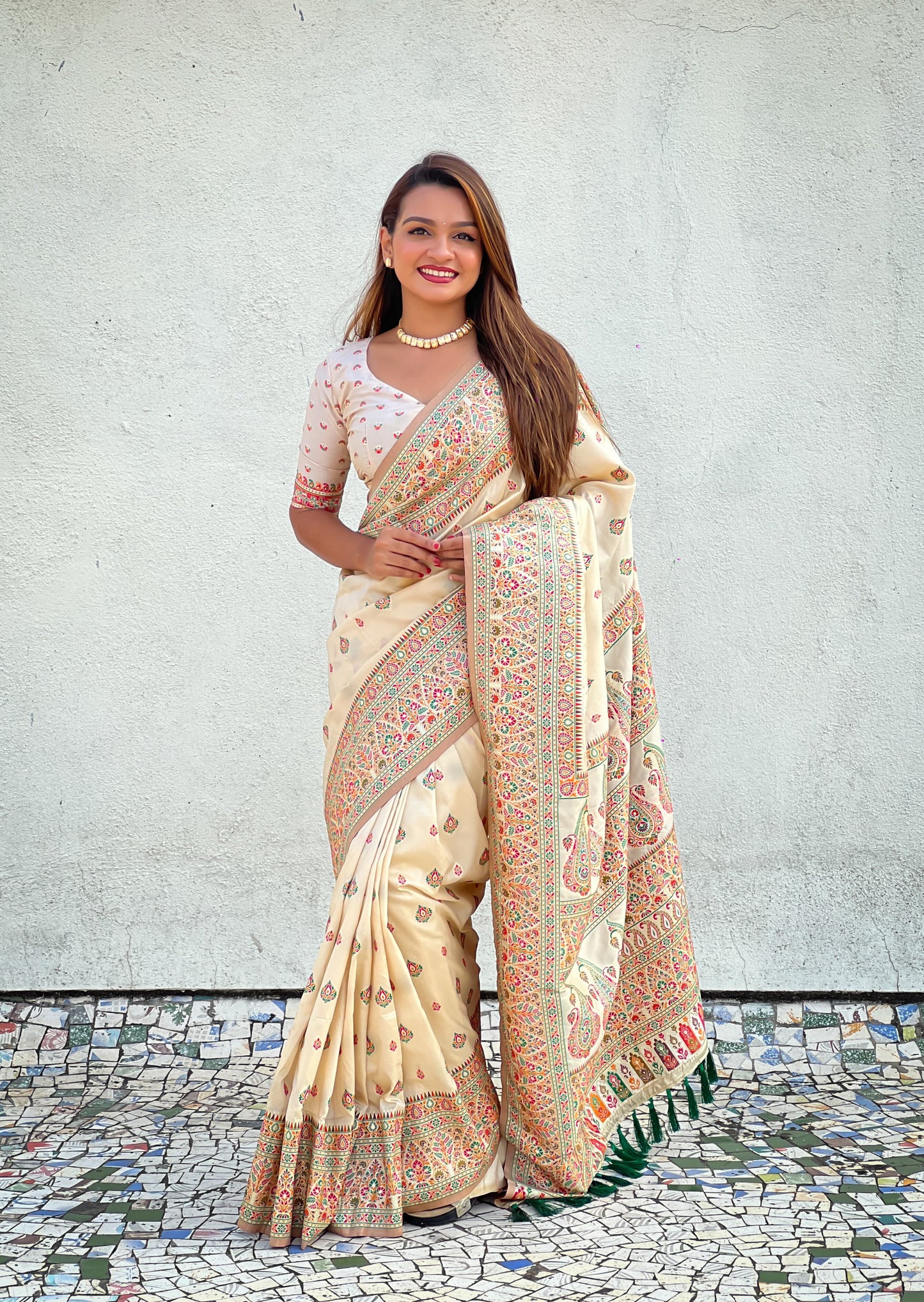 Off white Saree Party Wear
