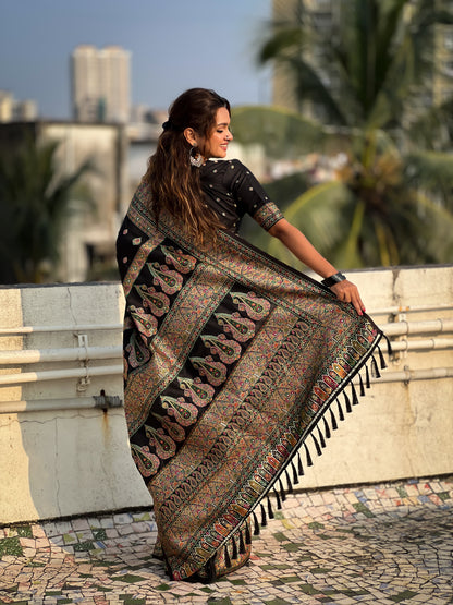 Black Silk Saree for Wedding
