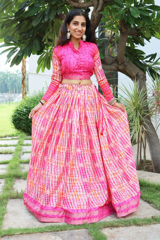 Pink color lehenga choli