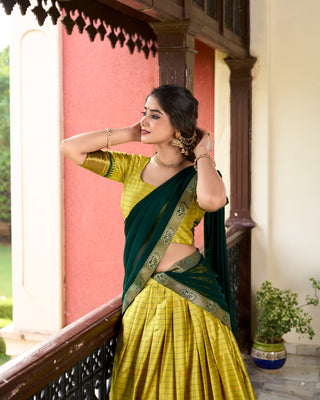 Parrot Green Color lehenga choli online shopping