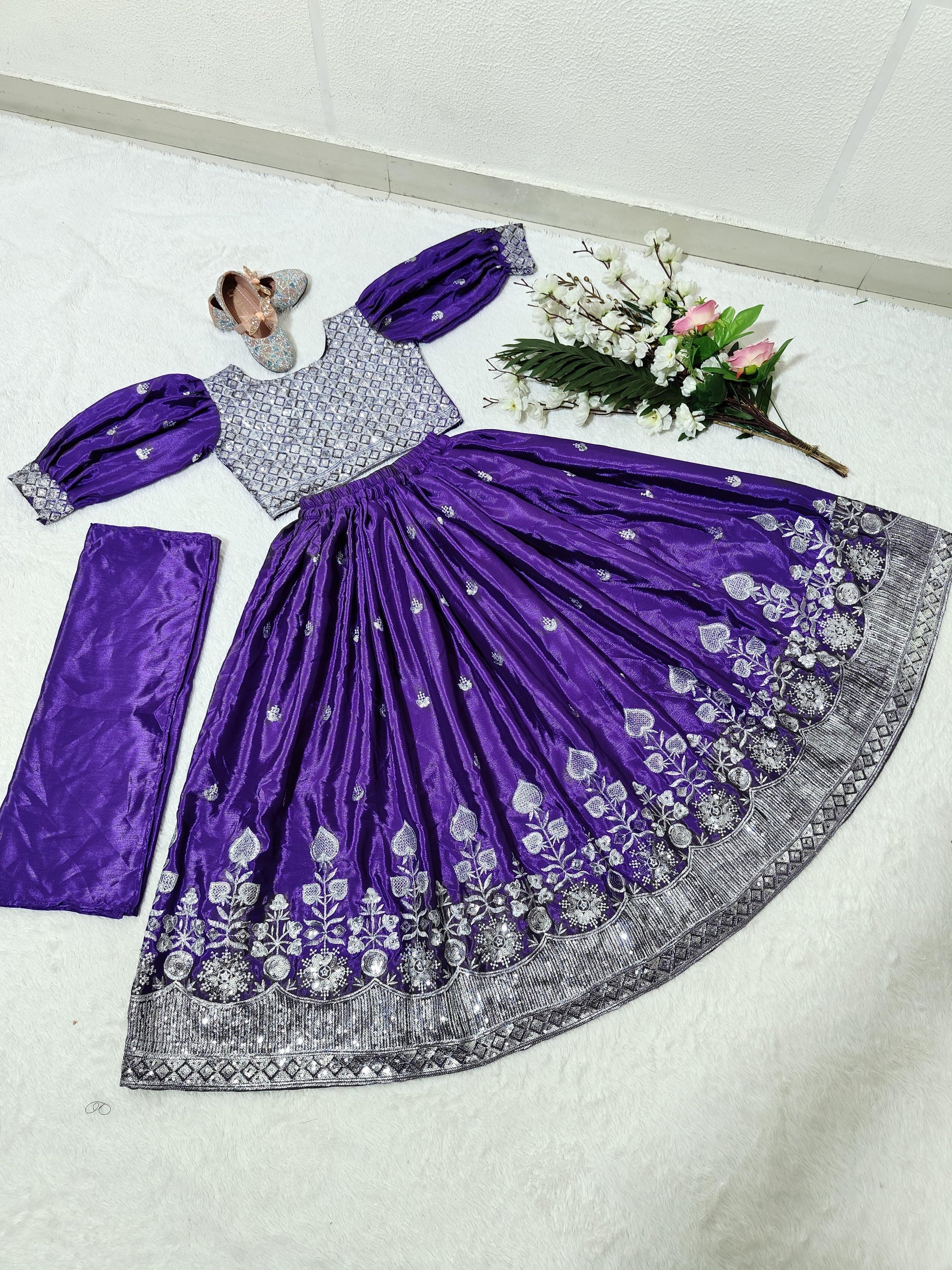Light Purple Lehenga for Kids
