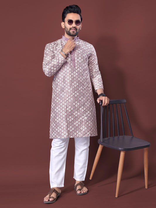Light Pink Kurta for Men
