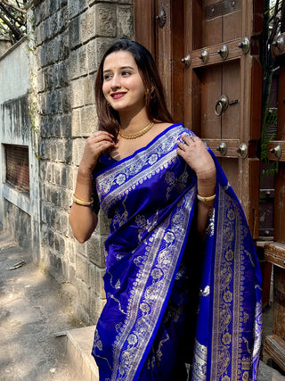 Navy Blue Soft Silk Saree
