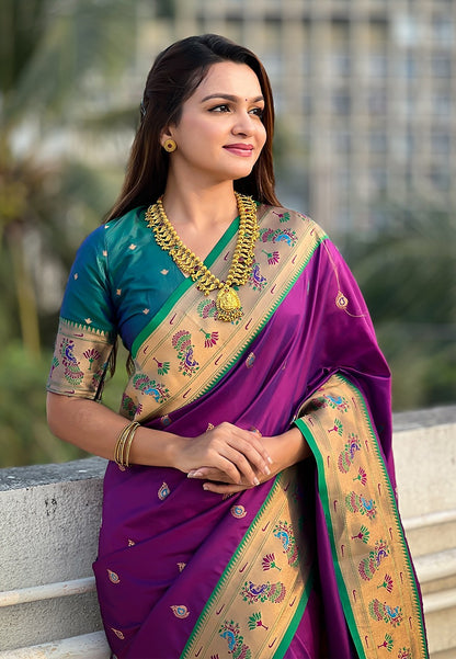 Wine color soft silk Saree price 