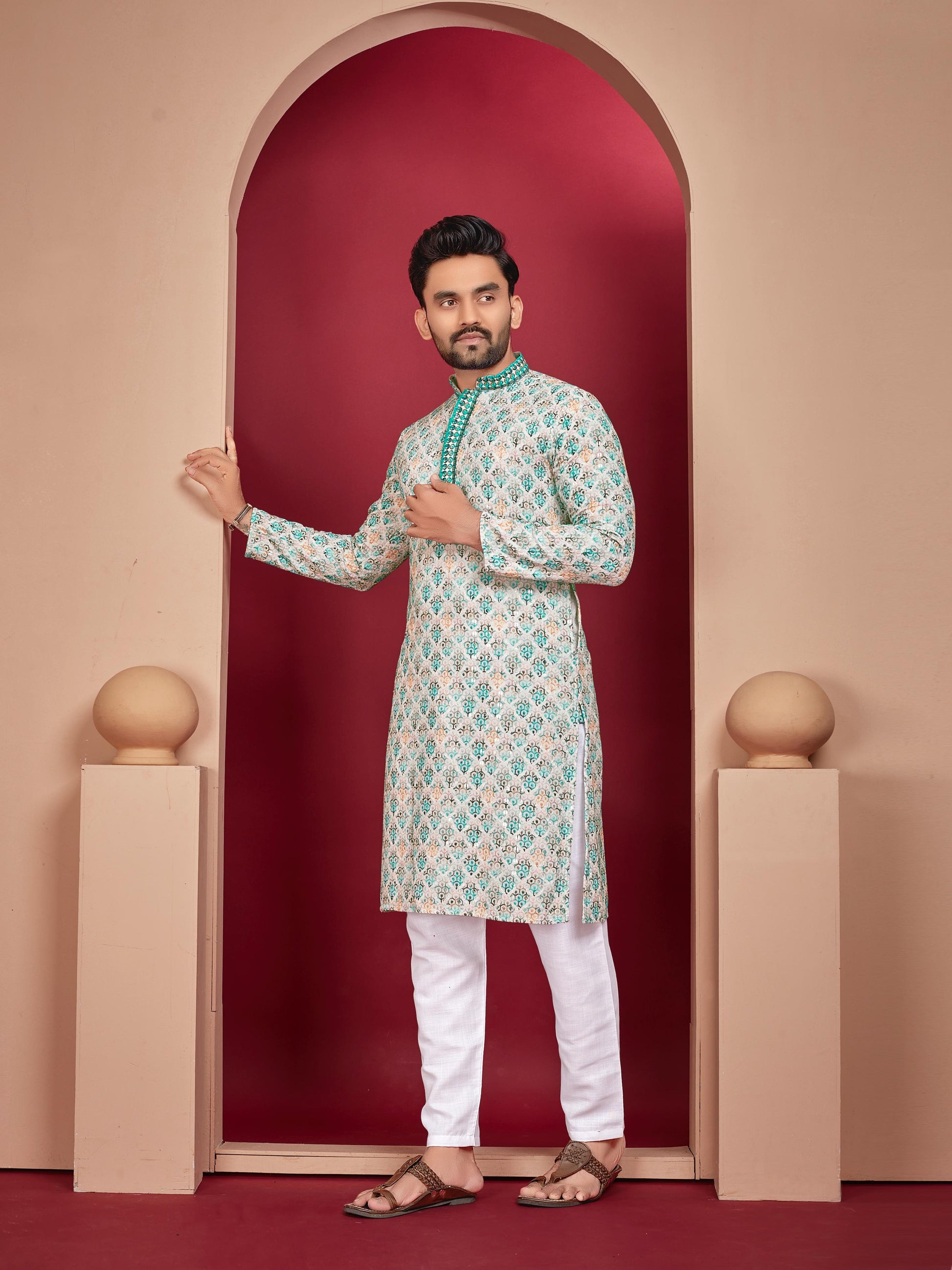 Men's rayon kurta set for wedding