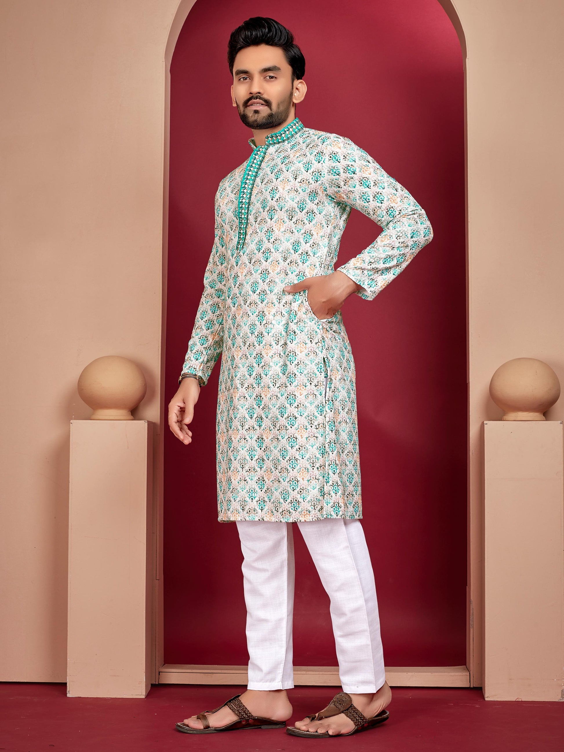 Men's rayon kurta set