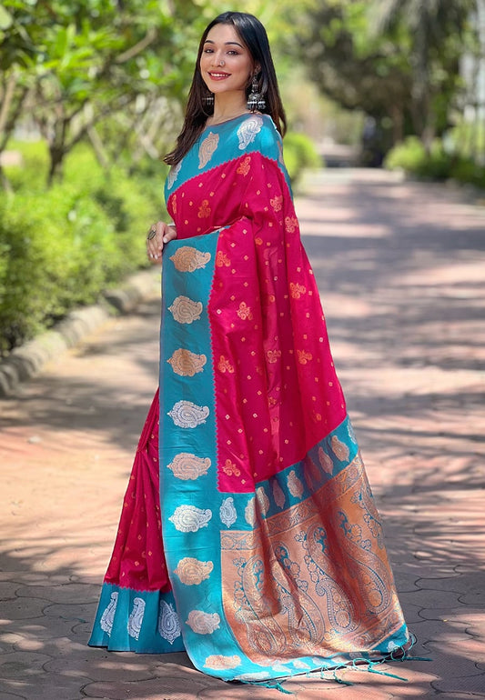 Light pink color premium soft silk saree for women
