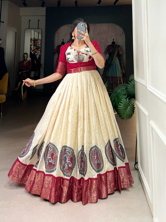 Red gown Party wear
