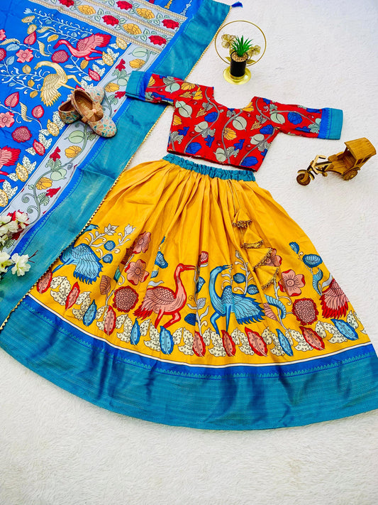 Yellow color dola silk lehenga choli for women price