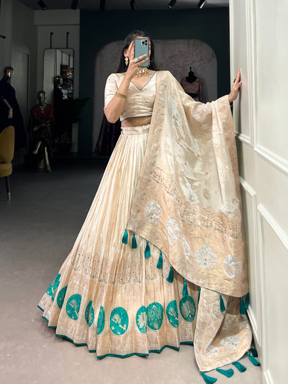Rama color pure shimmer lehenga choli for women images
