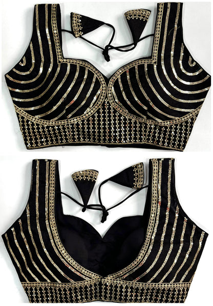 Black color milan silk blouse price