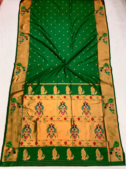 Green color lichi silk saree for women price
