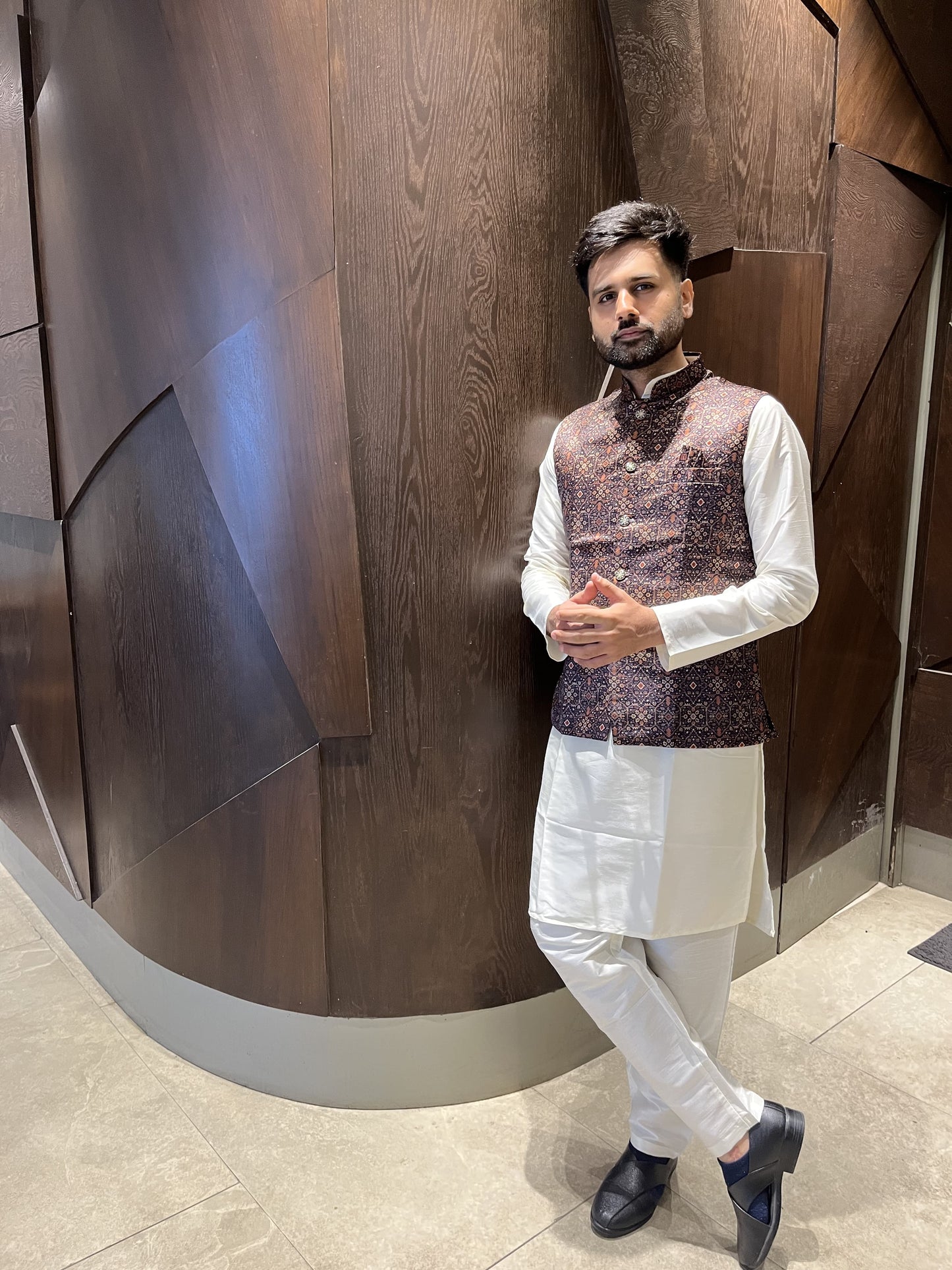 Modern Kurta pajama with Jacket for wedding
