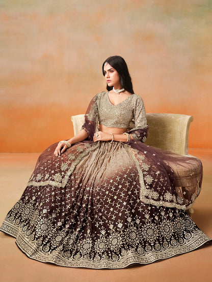 Brown color lehenga choli USA