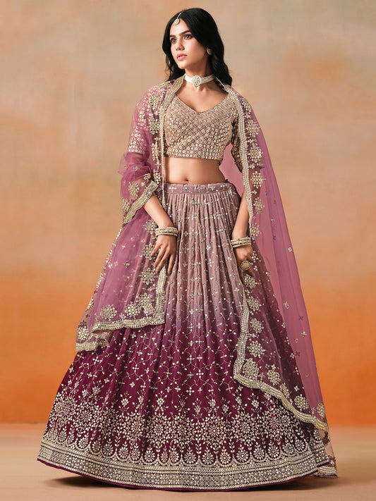 Maroon color georgette lehenga choli for women with price
