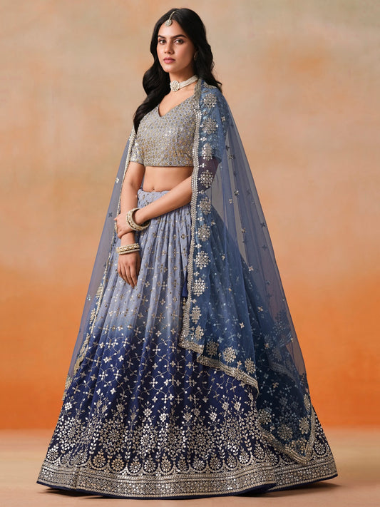 Navy blue color lehenga choli USA