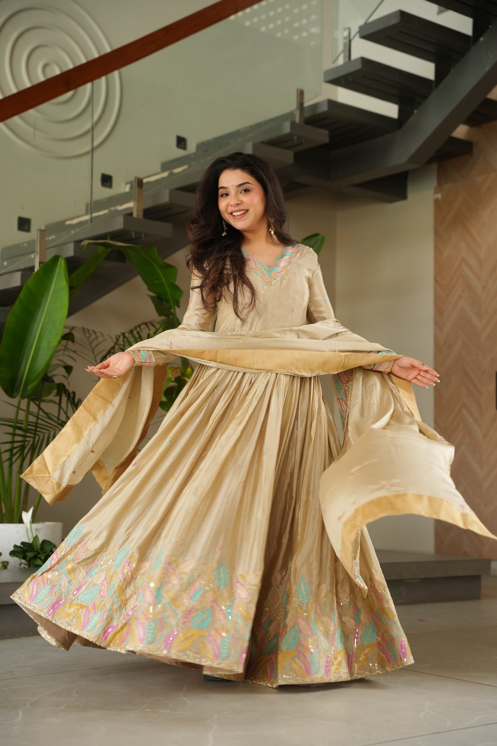 Beige Salwar Suit Women
