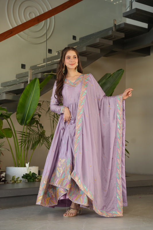 Lavender color salwar suit for wedding online
