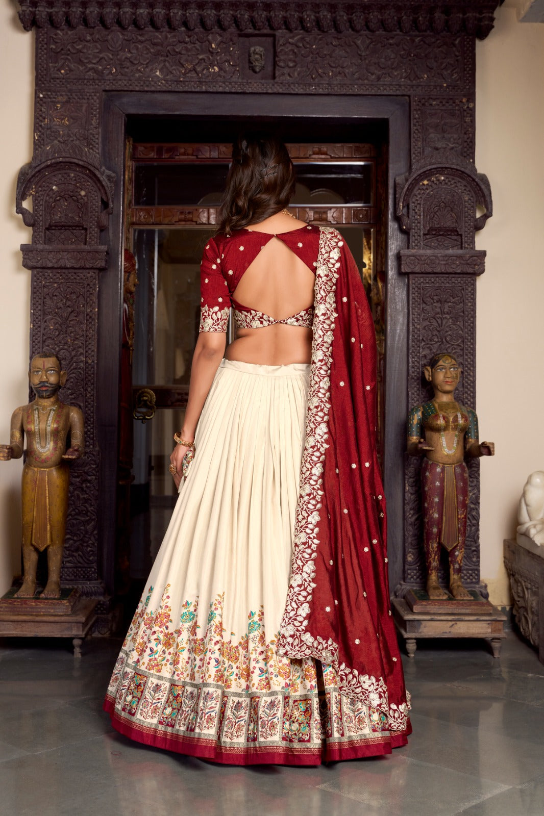 Designer off white color chaniya choli UK