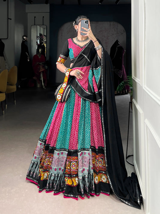 Pink color rayon lehenga choli 
