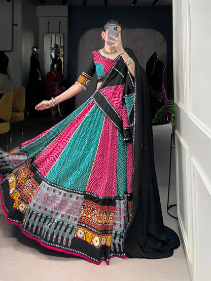 Pink color rayon lehenga choli