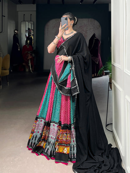 Navratri wear pink color ghagra choli