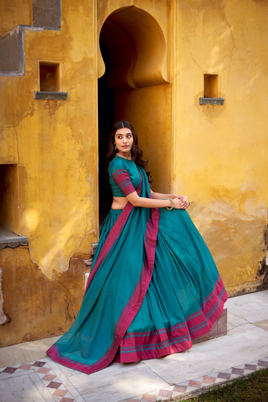 indian chanderi lehenga choli usa