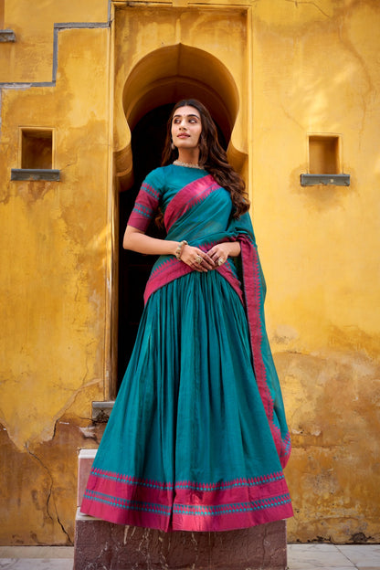teal lehenga choli for wedding