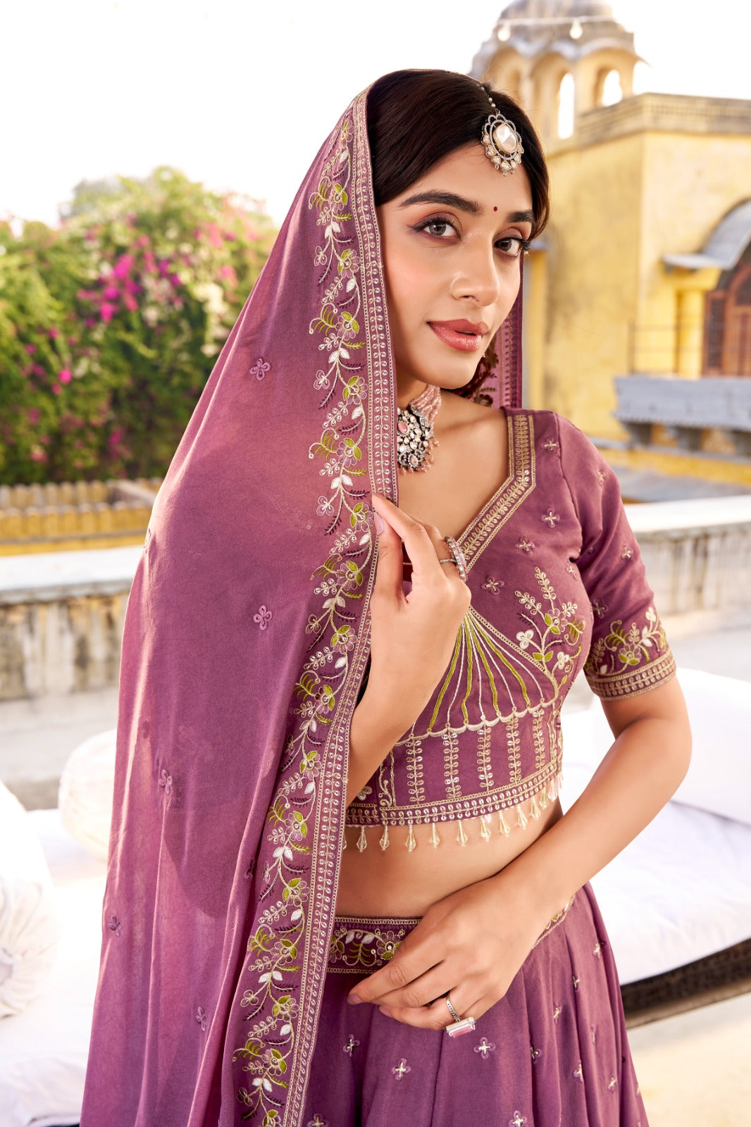 lavender lengha choli for party in uk
