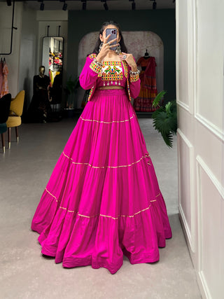 pink chaniya choli for women