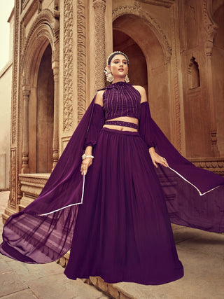 Purple Lehenga Bridal
