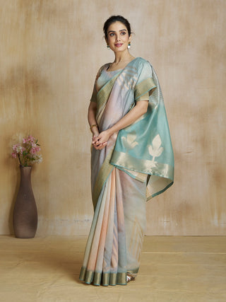 Multi color fancy silk saree for women with price
