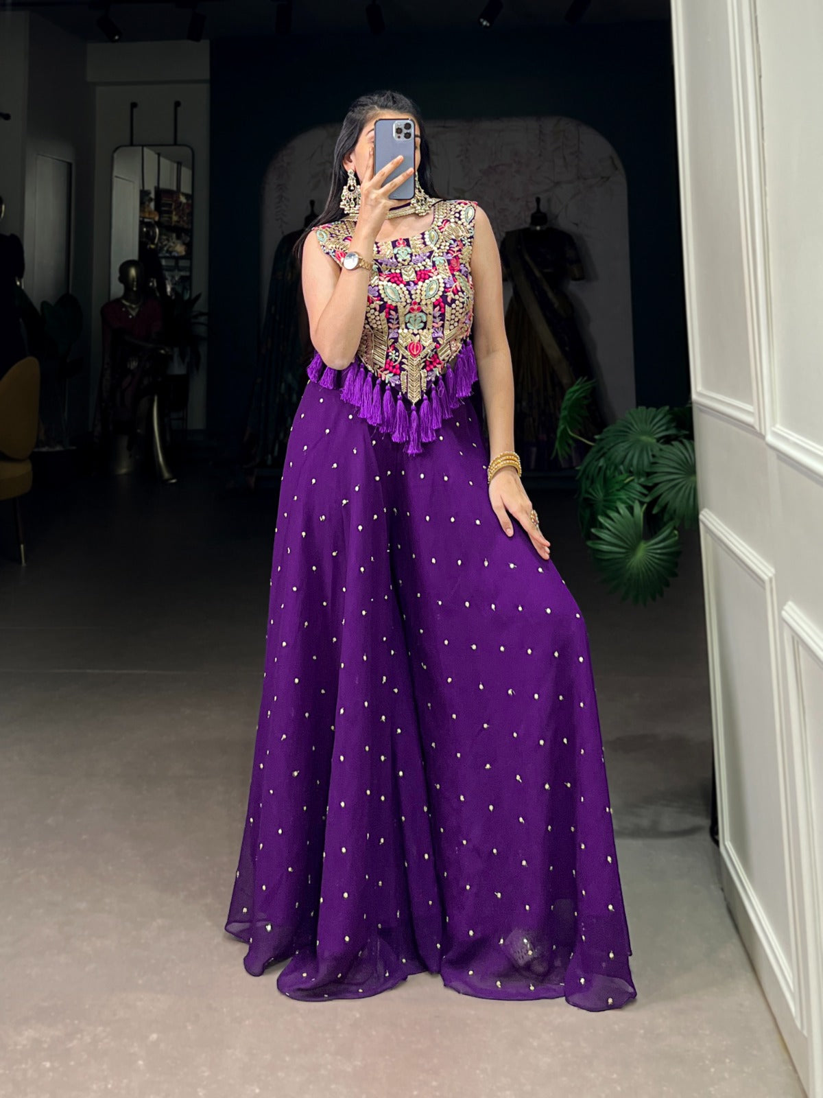 Purple color georgette salwar suit online