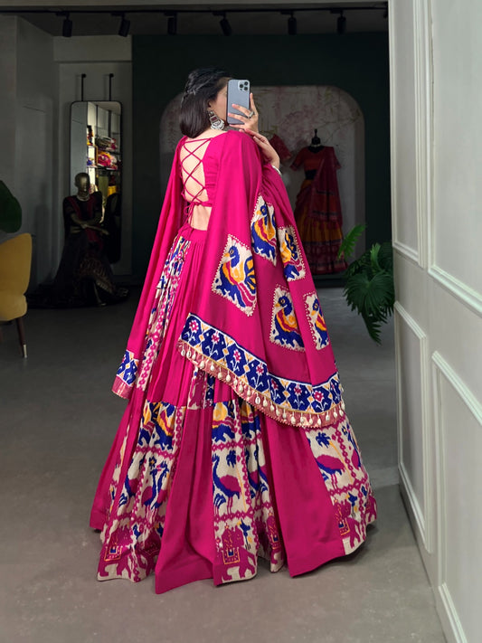Designer Pink Navratri Chaniya Choli with Dupatta Set for Garba