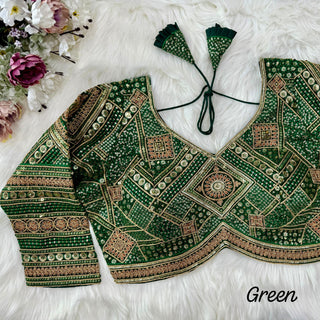 Traditional Green Blouse For Lehenga 