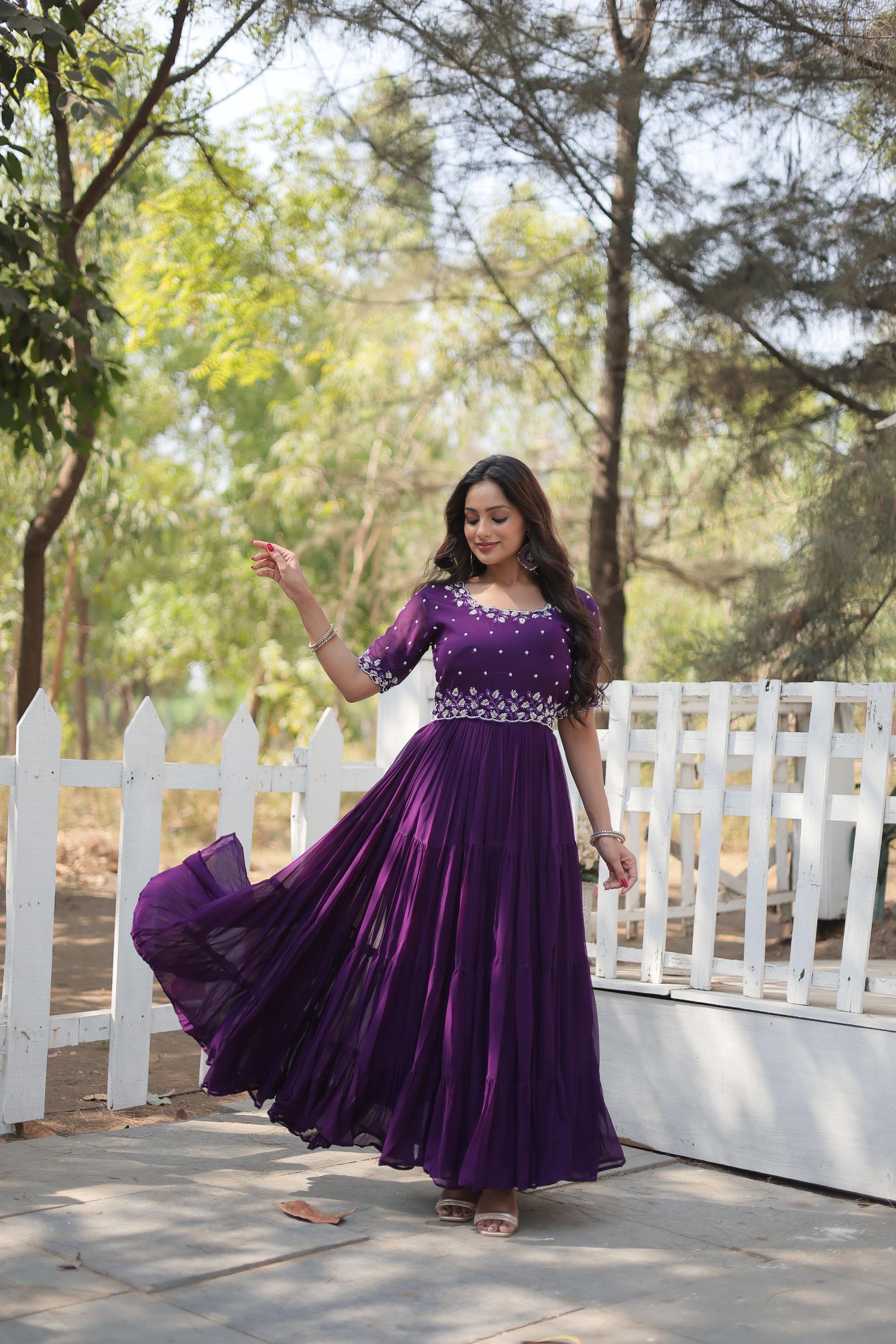 Purple Gown for Party
