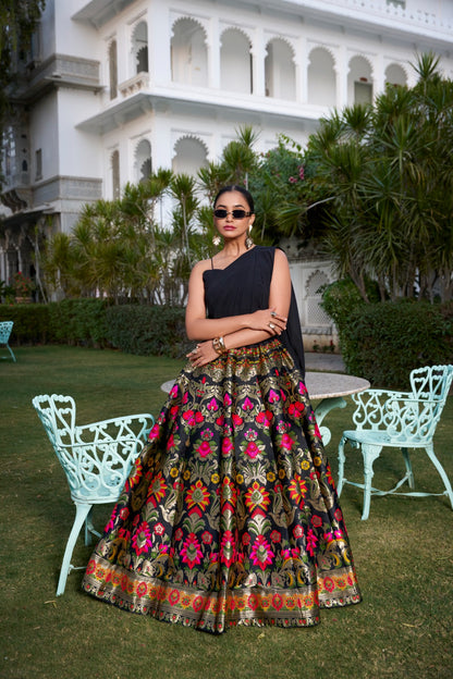 Black Color Ready to Wear Lehenga Choli for Party