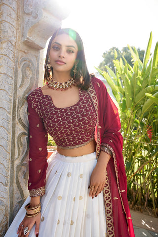 Pure Georgette Lehenga Choli With Dupatta