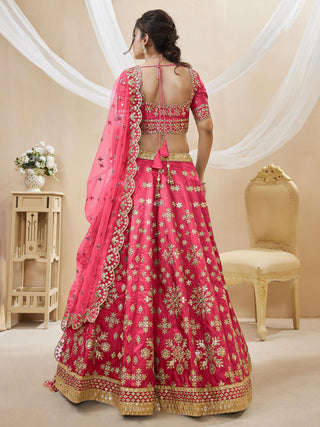 Hot pink lehenga for wedding