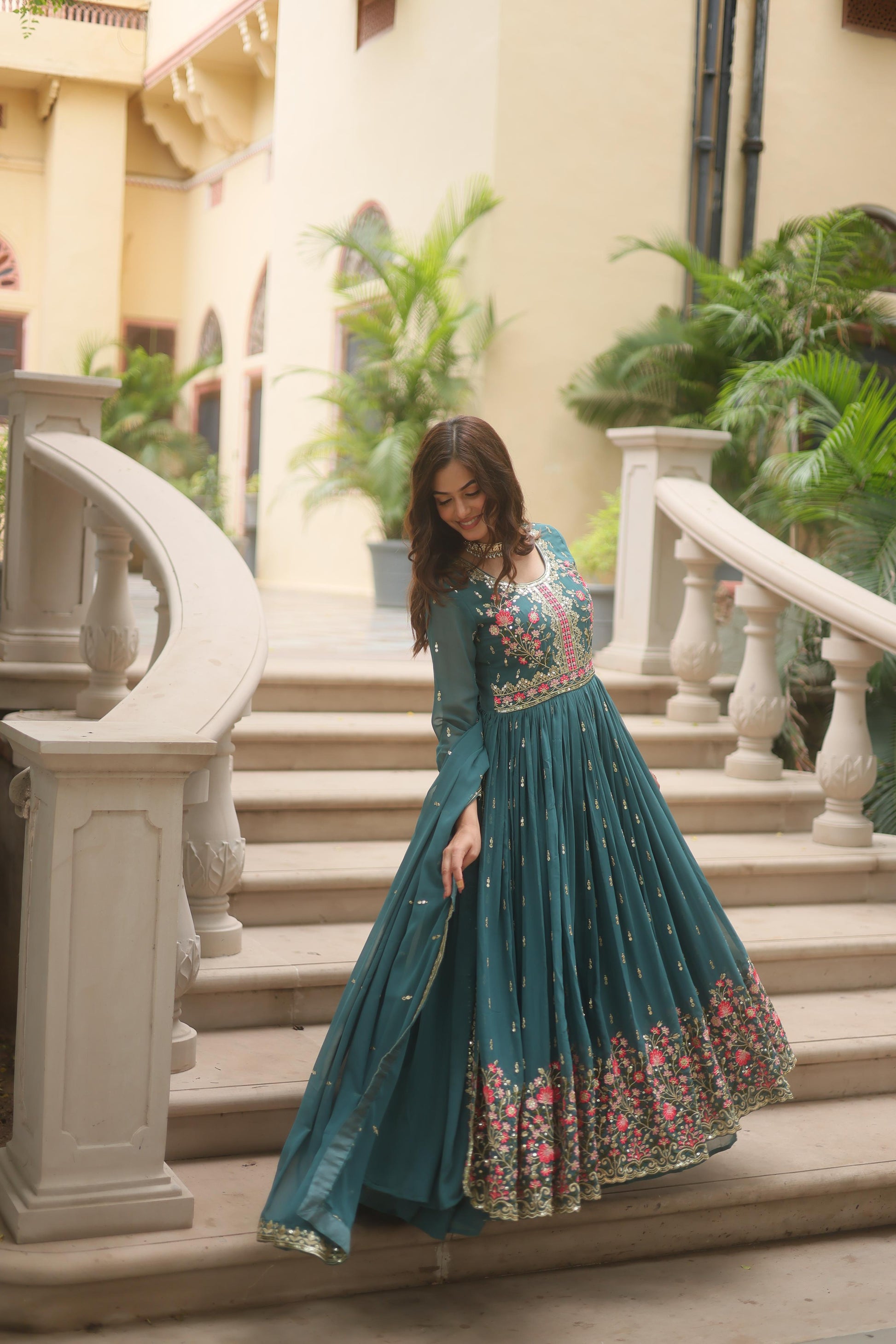 Rama color georgette sharara suit images