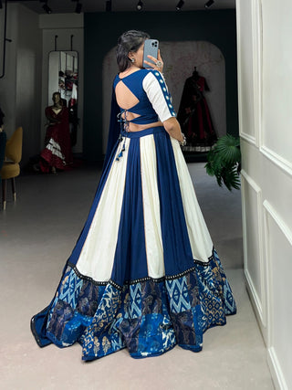 Blue navratri lehenga choli