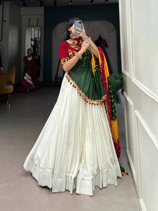 White Chaniya Choli for Navratri
