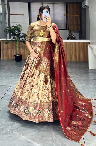 Kanjivaram silk lehenga choli for wedding
