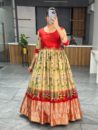 Red Gown for Women Party Wear
