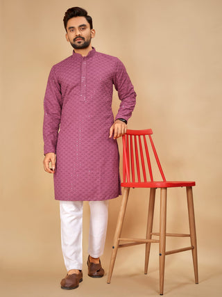 Lucknowi Kurta Pajama Traditional Kurta For Mens