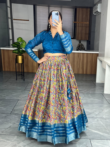 Rama silk printed lehenga choli